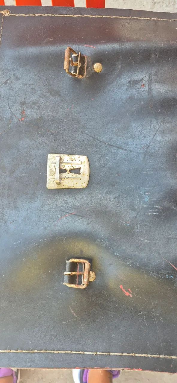 Bolsa em couro para eletricistas com cadeado+ porta de ferramentas - Foto 4