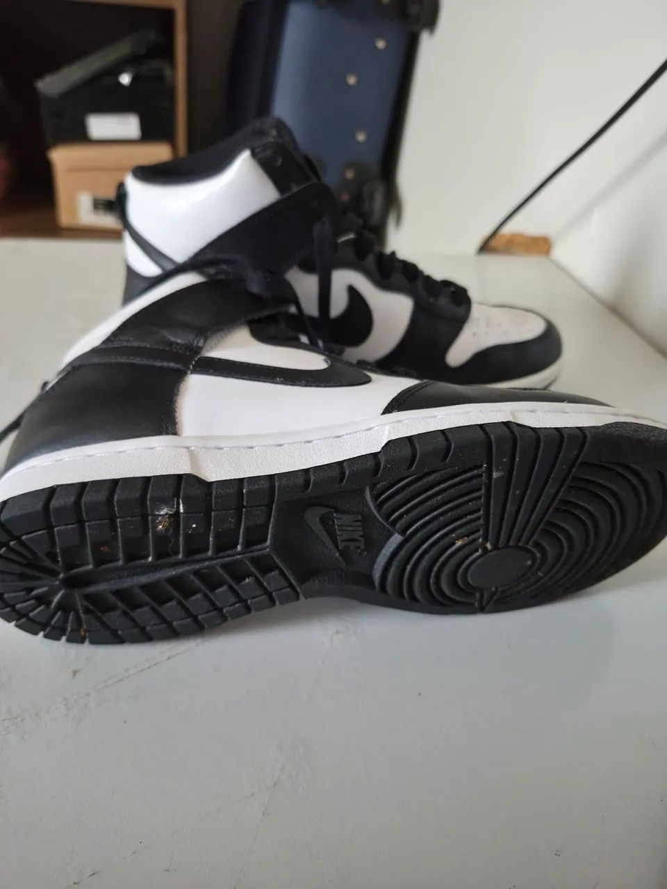 Tênis Nike Dunk High Retro Preto E Branco - Foto 3