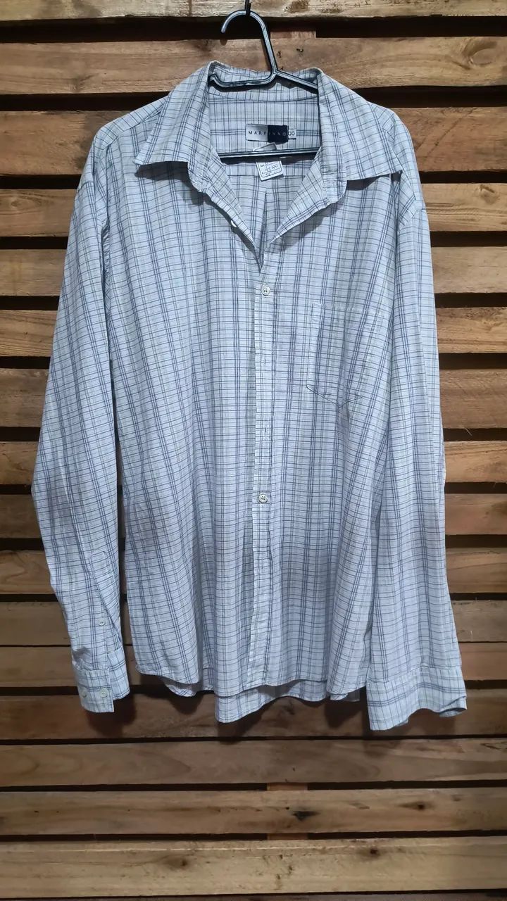 Camisa social xadrez masculina