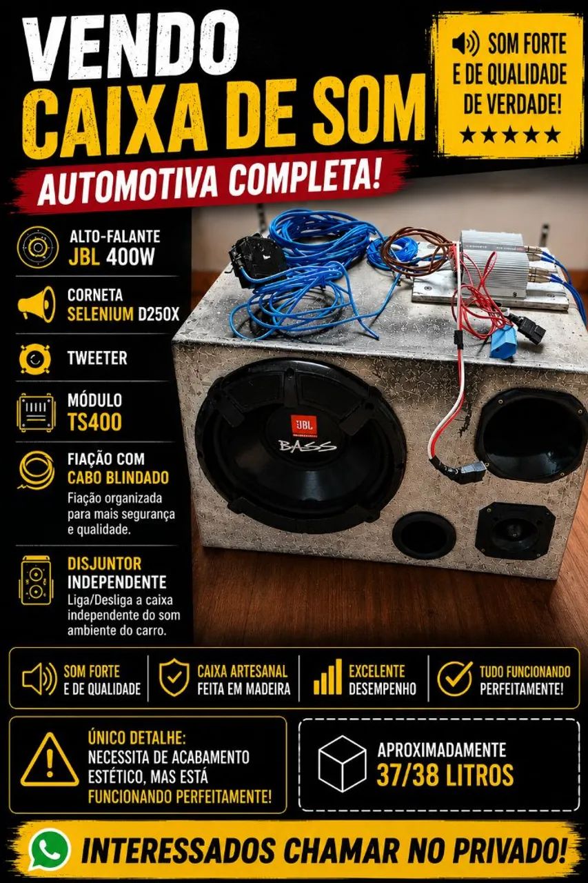 Caixa de som automotiva 