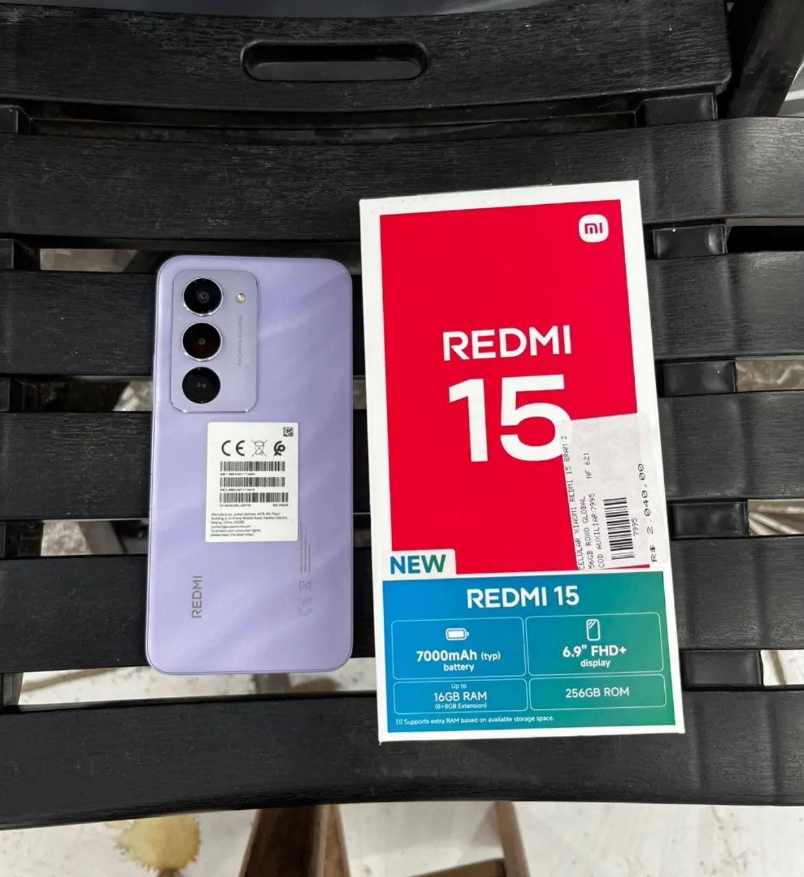 Redmi 15 16 gb ram e 256 gb de ROM 