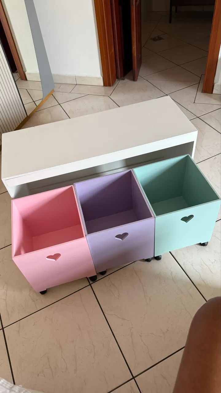 Organizador de brinquedos infantil caixas - Foto 3