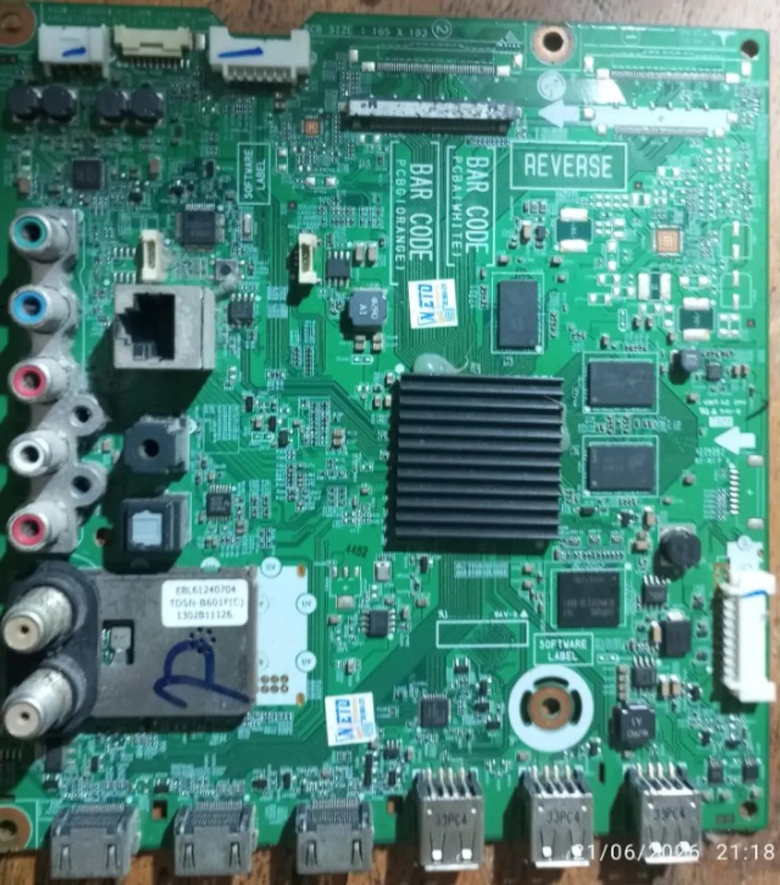 Placa Principal Compatível Tv 39ln5700 Cod: Eax64872105(1.0)