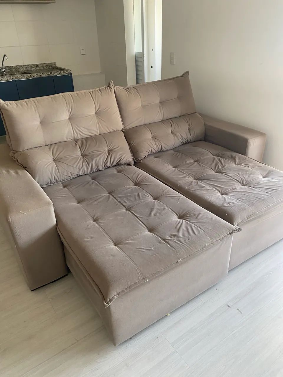 Beige Retractable Sofa65746287676161120