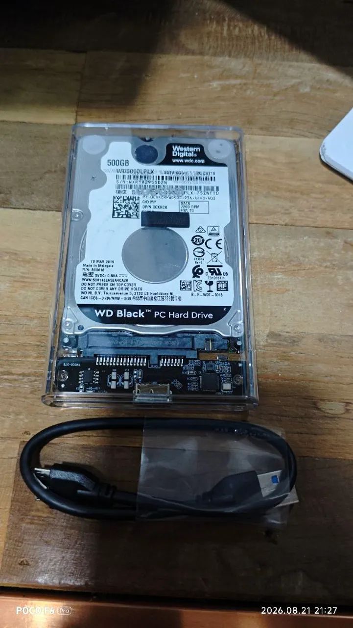 HD 500GB + Case Externo USB 3.0 - Foto 3