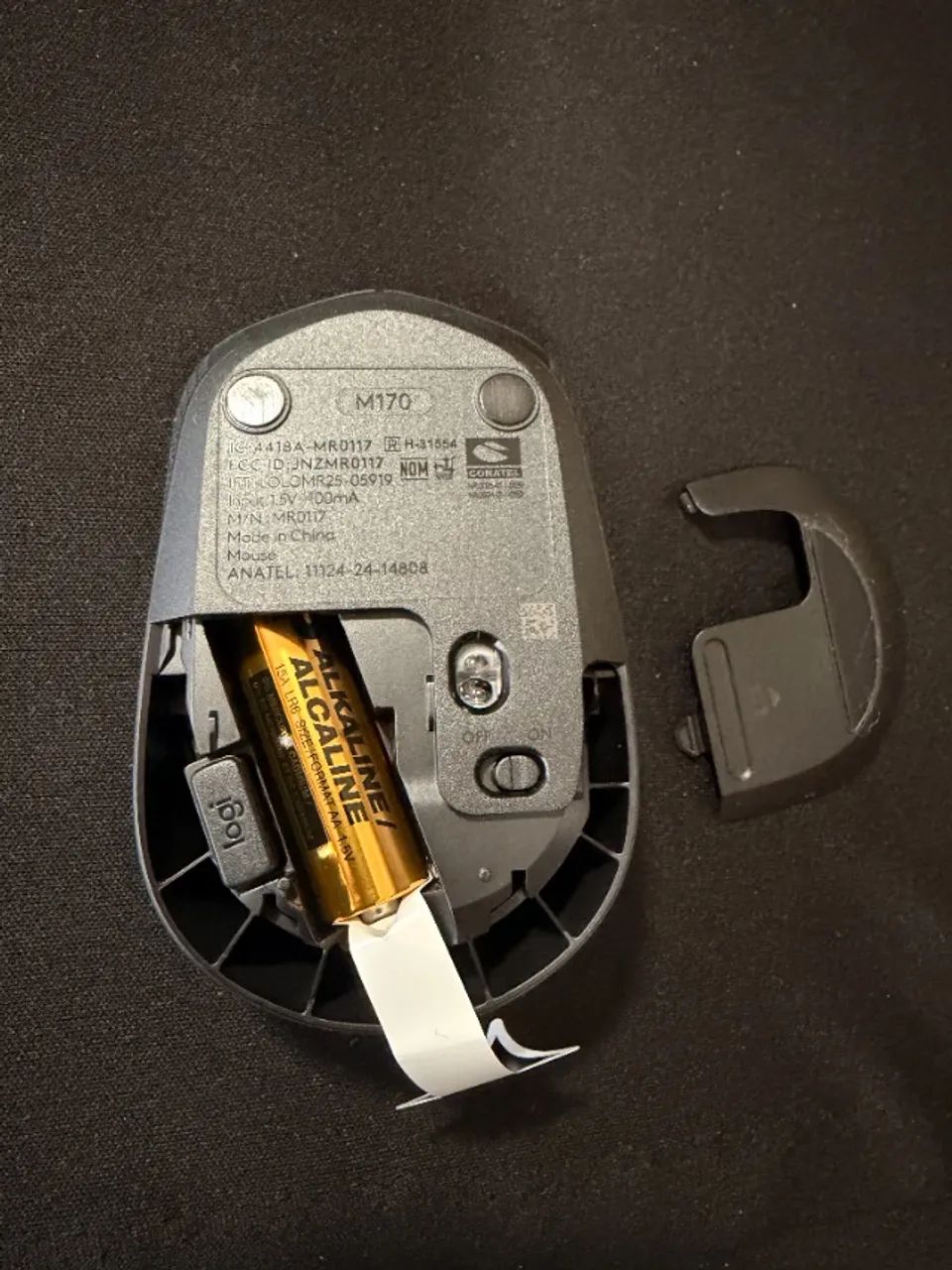 Mouse Sem Fio Logitech M170 Cinza - Novo - Foto 5