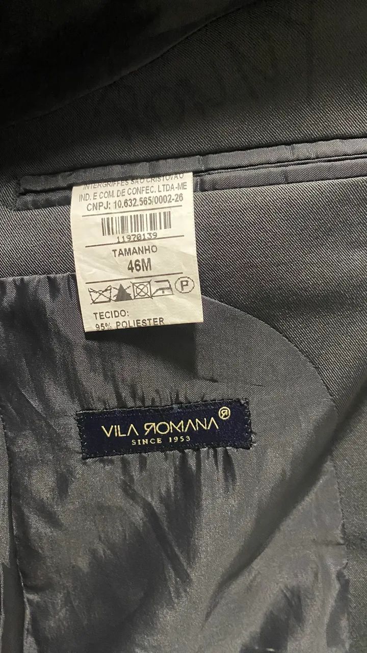 Paletó Vila Romana Cinza Chumbo - Tamanho 46 - Foto 3