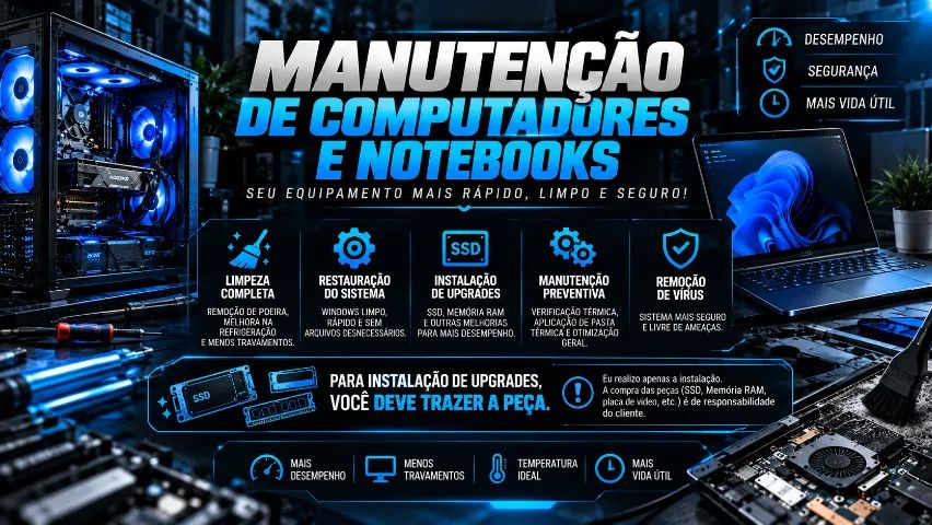 manutenção de computador e notebooks