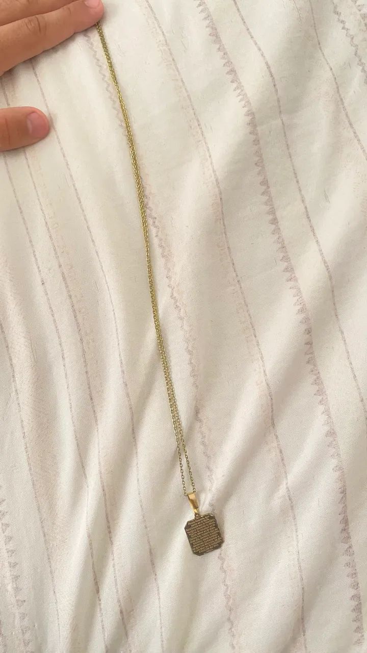 CORRENTE BANHADA a OURO 18k + pingente pai nosso - Foto 2