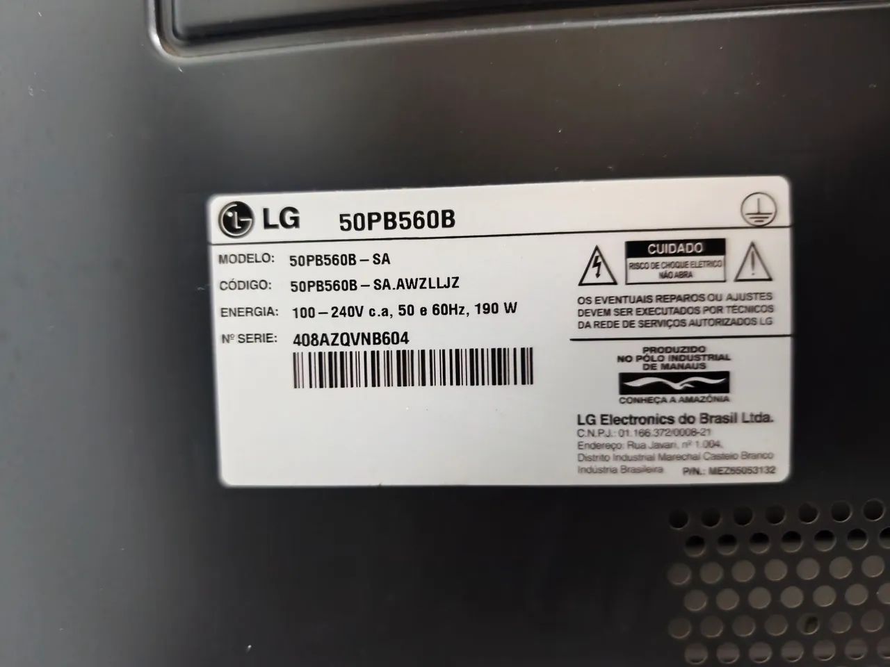 TV LG 50 polegadas (50PB560B) + Suporte e Controle Original! R$490. HDMI não funciona  - Foto 3
