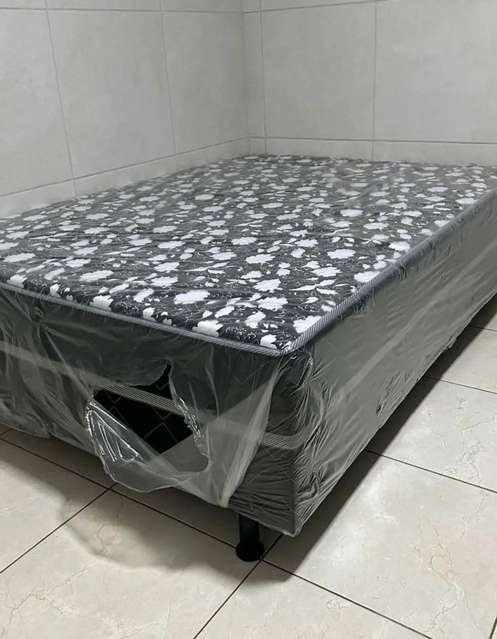 Cama box casal - Espuma 20cm celada