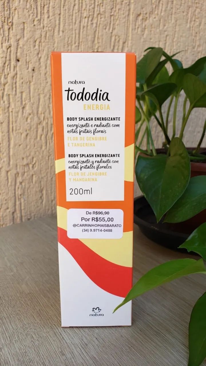 Body Splash Natura Flor de Gengibre e Tangerina 200 ml