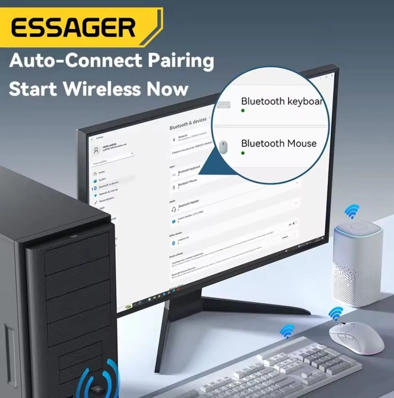  Essager Adaptador Bluetooth 5.3 PC Windows 8.1 10 11 - Foto 4