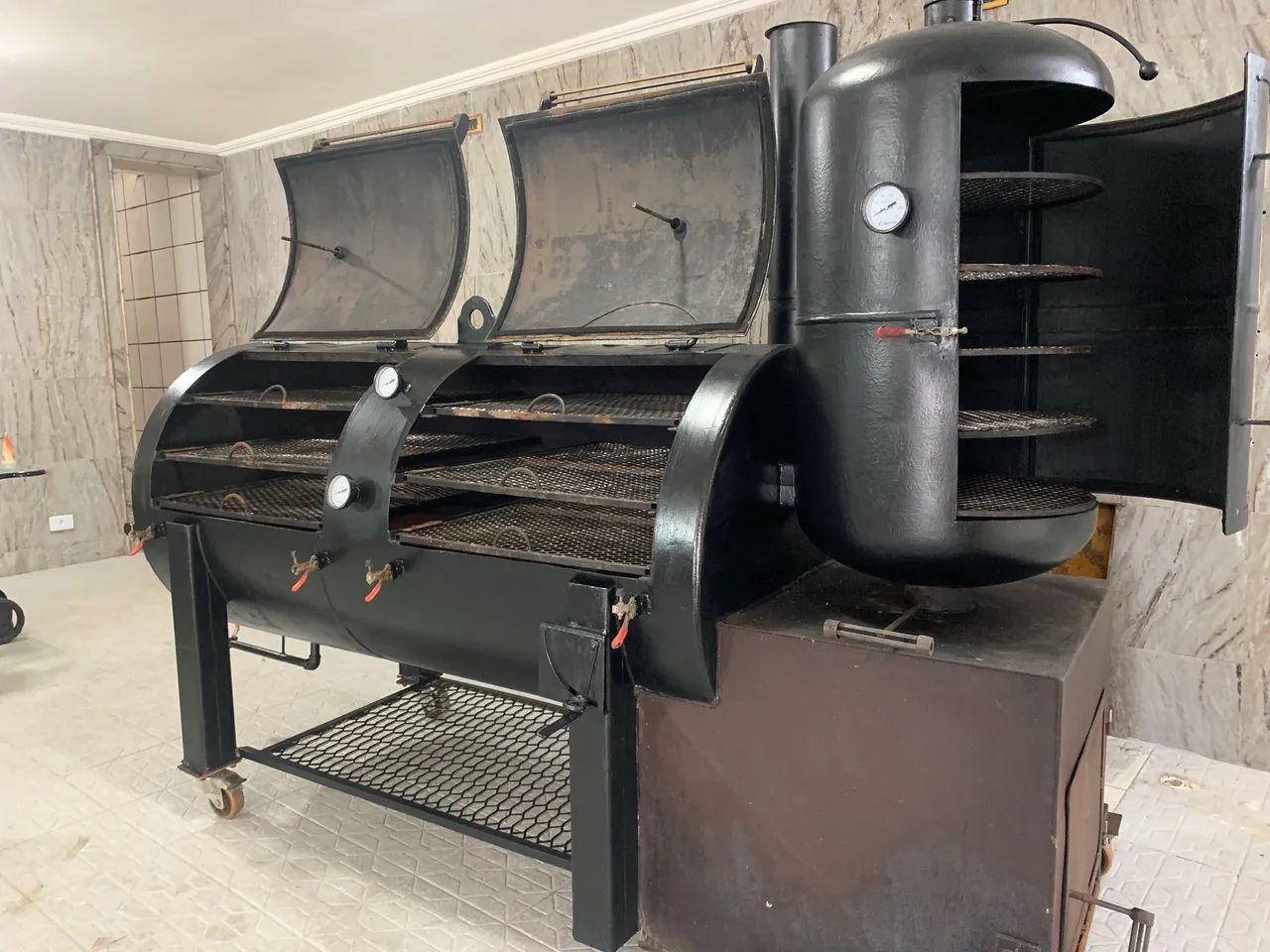 DEFUMADORA PIT SMOKER BBQ ( REVERSE FLOW )  - Foto 2