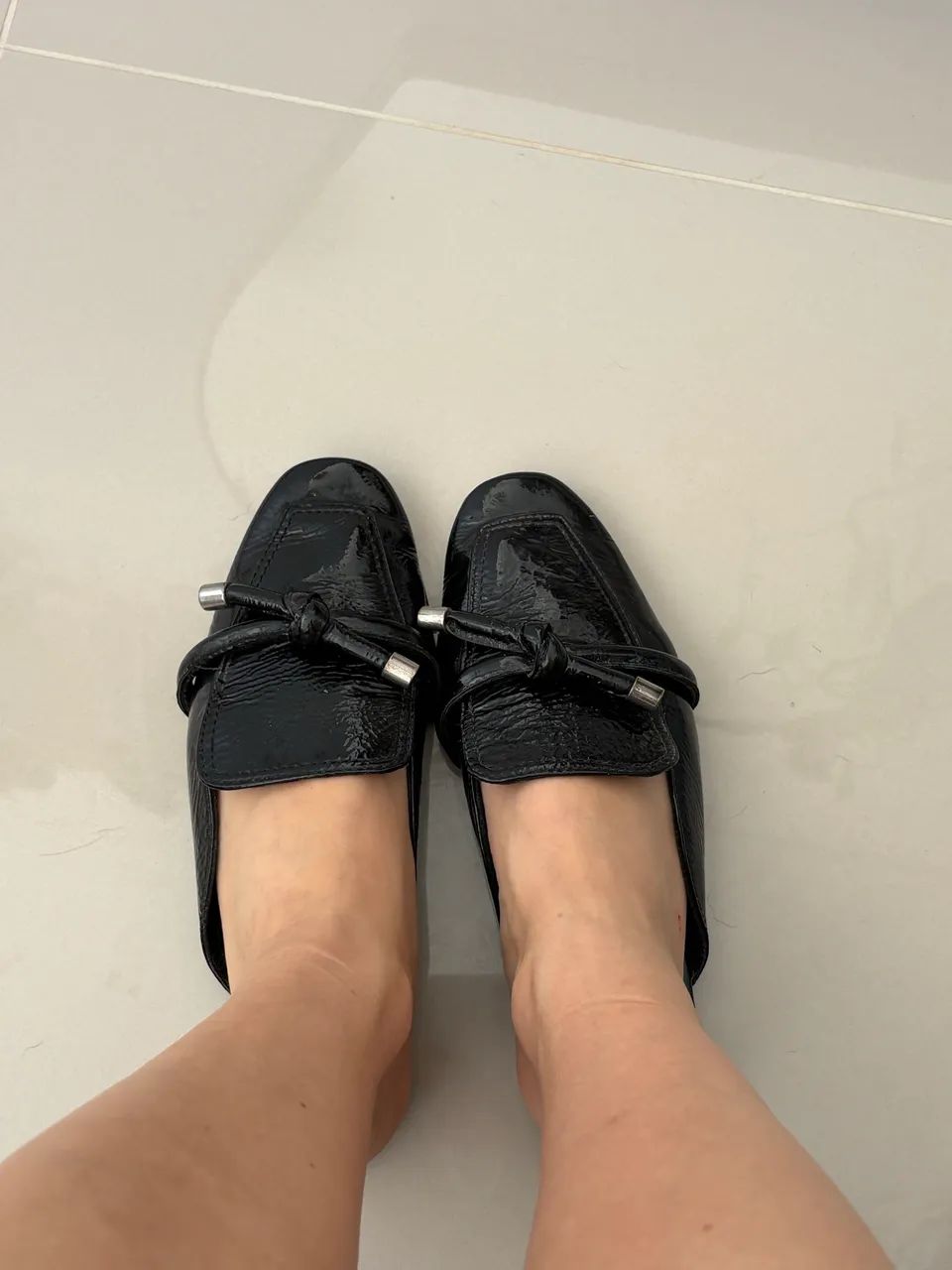 Mocassim Schutz couro croco - Foto 4
