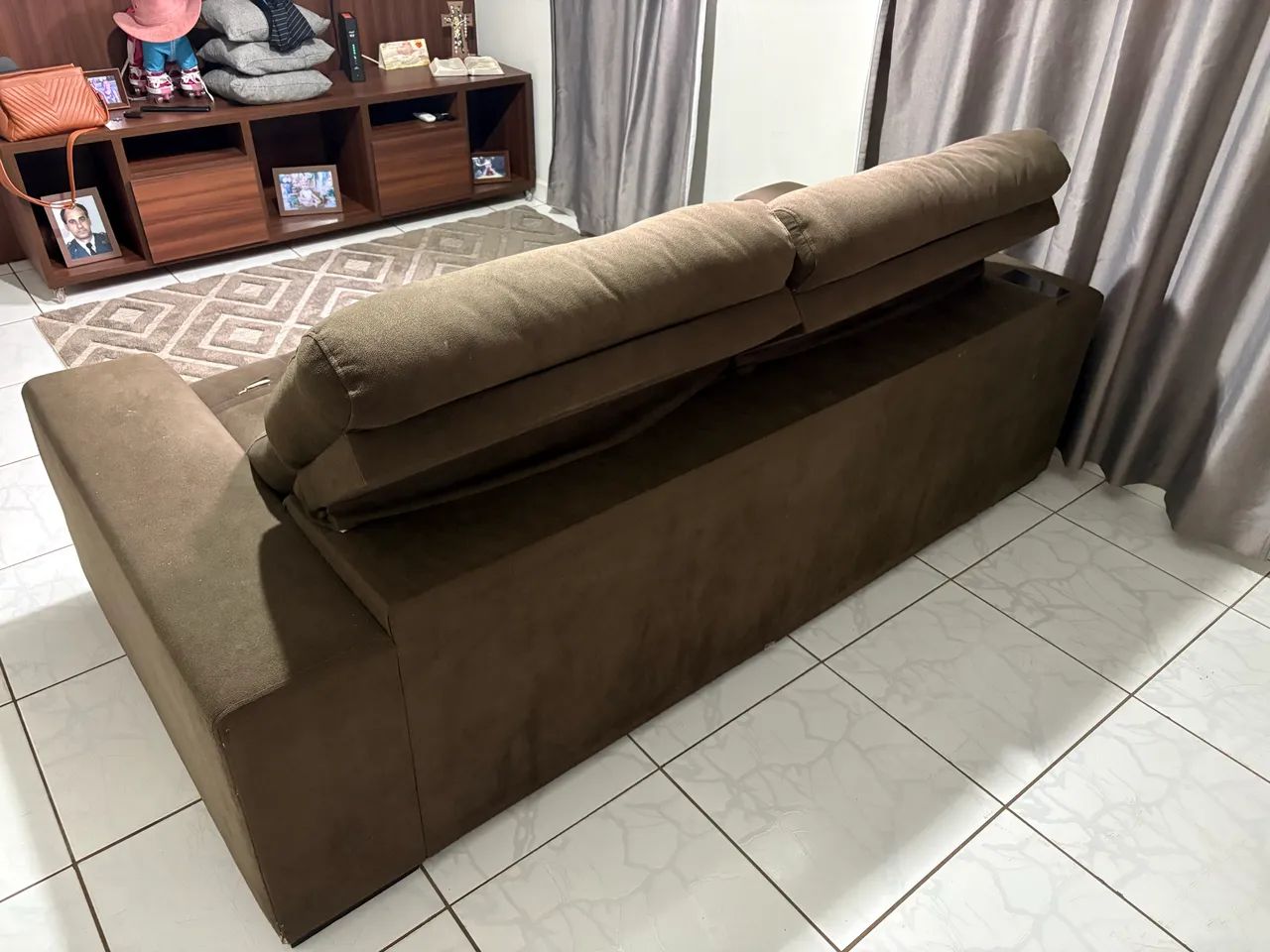 Sofá retrátil (usado) com detalhes  - Foto 2