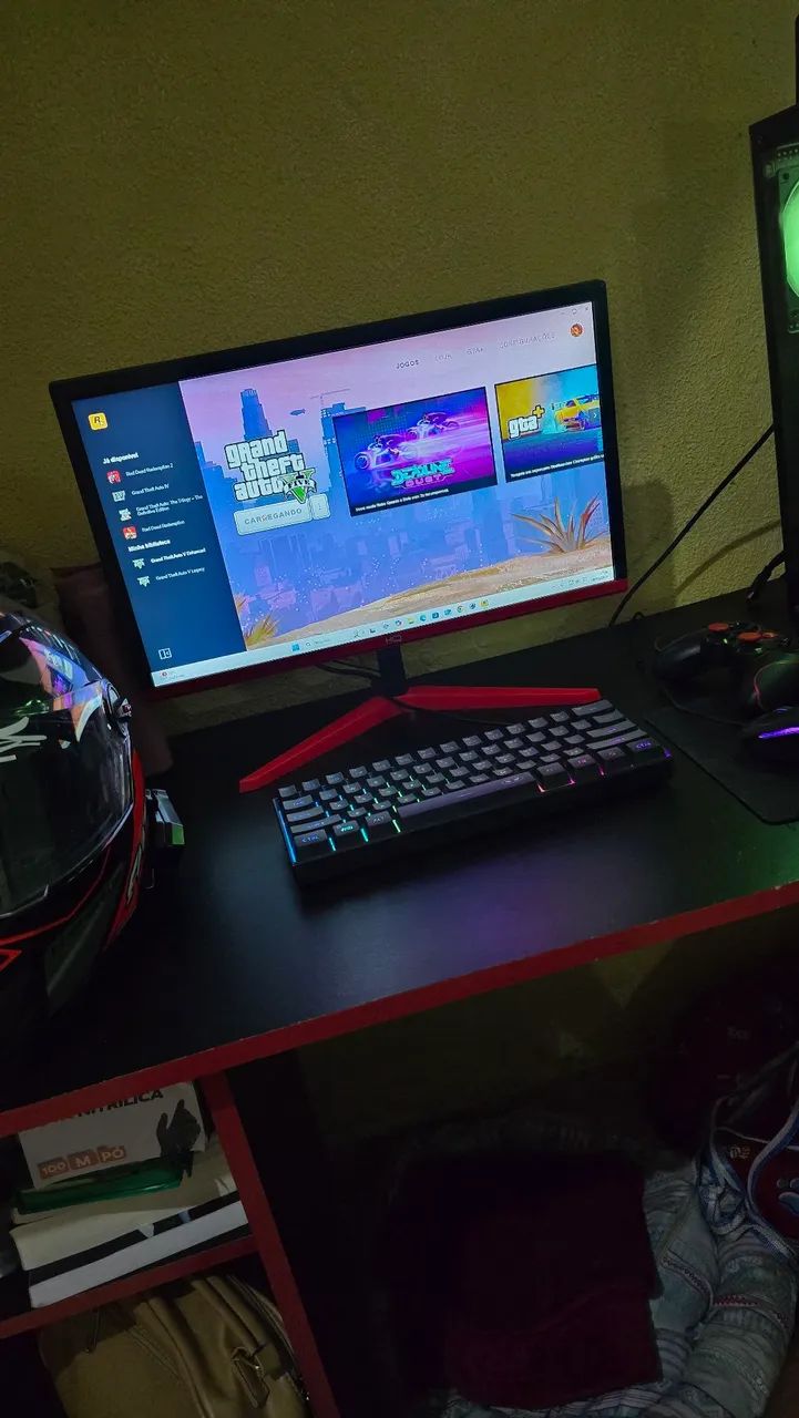 Vendo ou troco pc gamer completo com mesa, - Foto 4