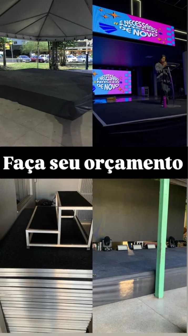 Palco praticável de alumino