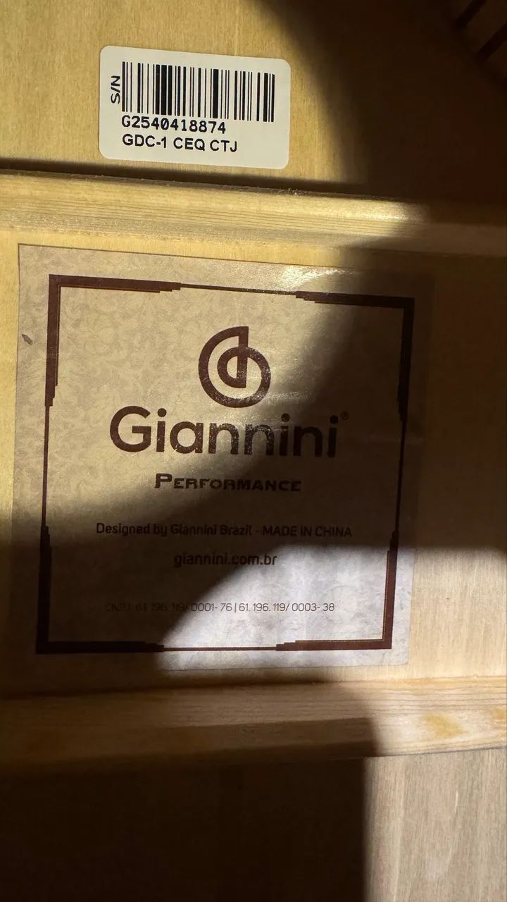 Violão Giannini elétrico aço novo Java GDC1 CEQ CTJ cinza - Foto 3