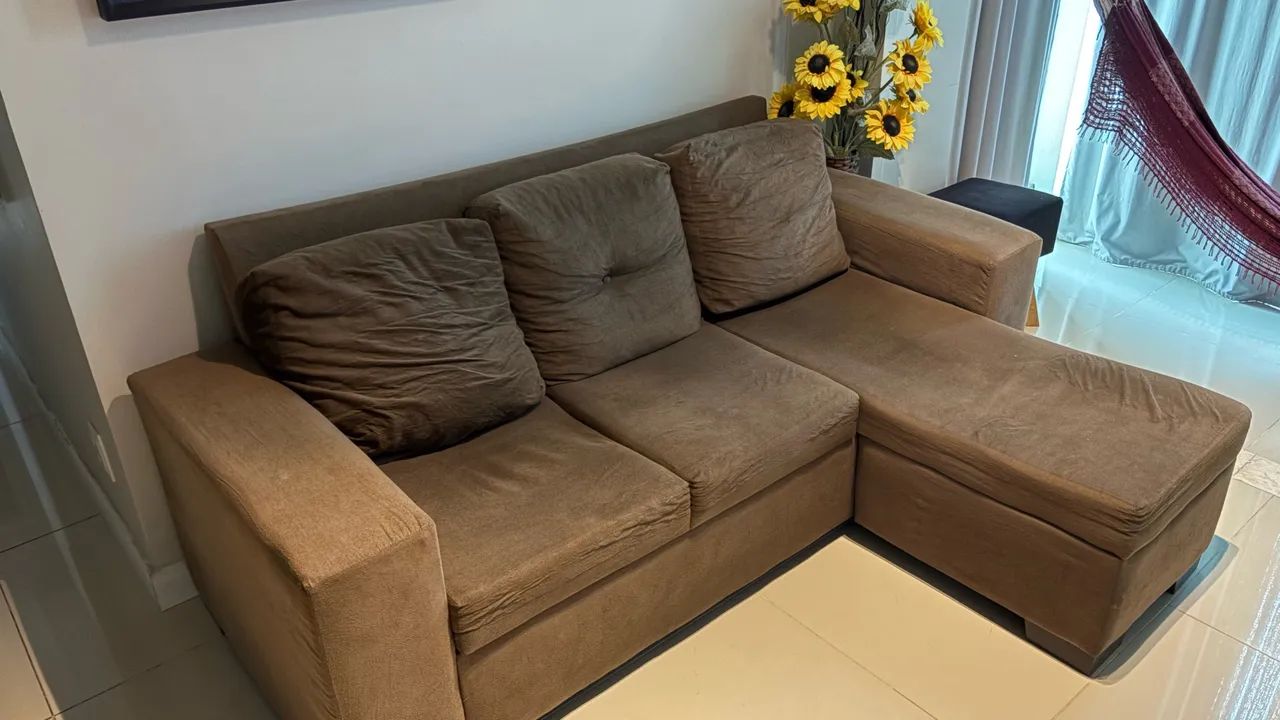 SOFÁ RETRÁTIL/COM CHAISE - 3 lugares  - Foto 3