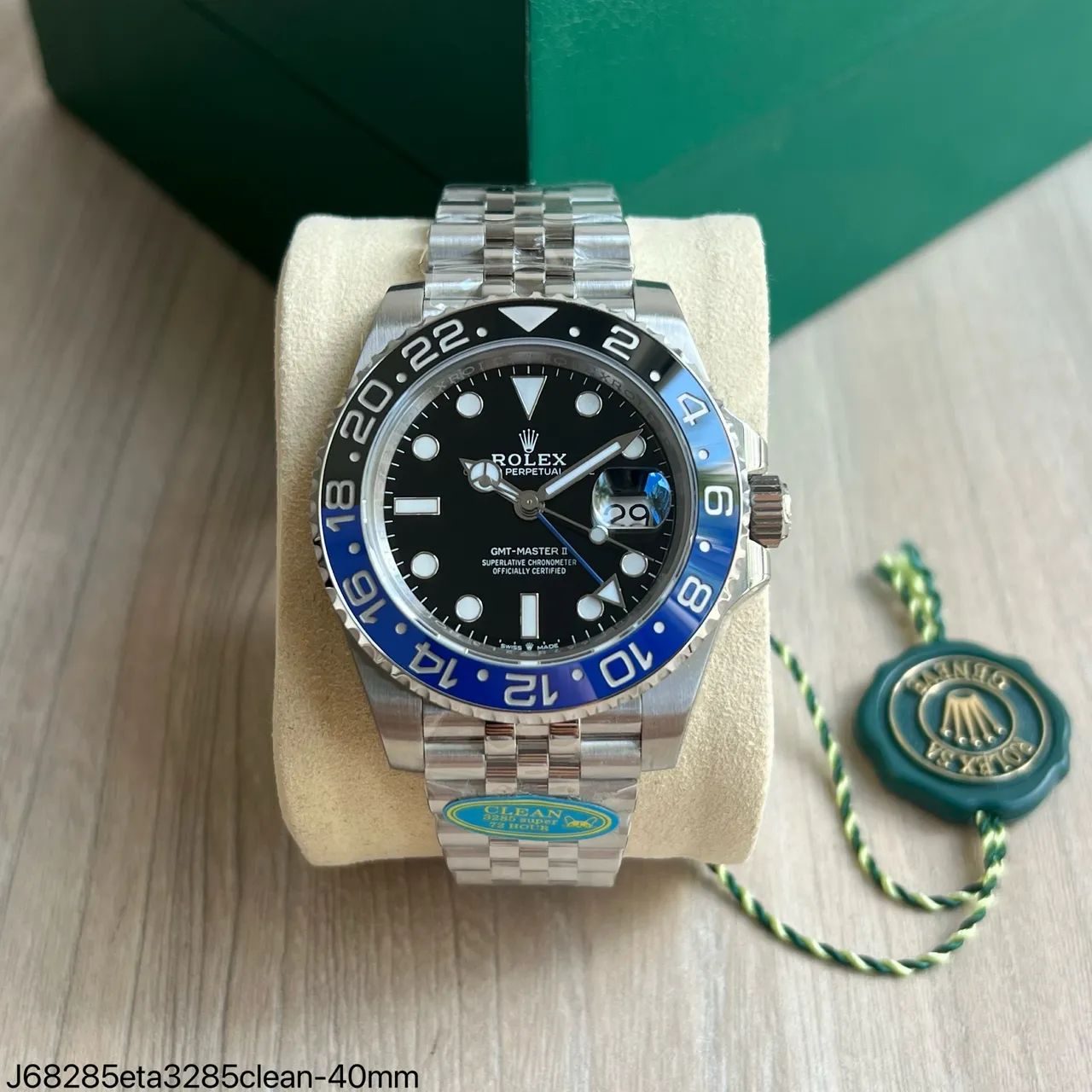 Relógio Rolex GMT Master Batman Jubileu Eta