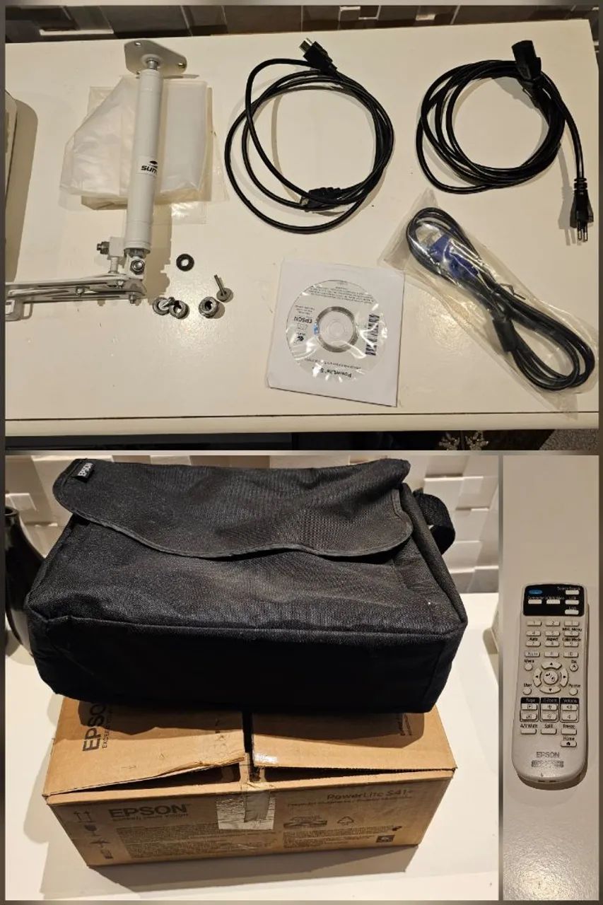 PROJETOR EPSON POWERLITE S41+ - COMPLETO E FUNCIONANDO PERFEITAMENTE - Foto 3