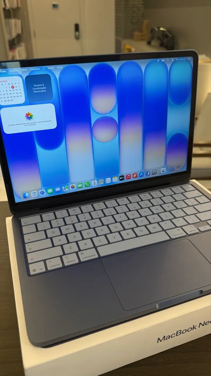 MACBOOK NEO 256SSD 8GB 13 POLEGADAS AZUL SEMINOVO/ LOJA FÍSICA  - Foto 2