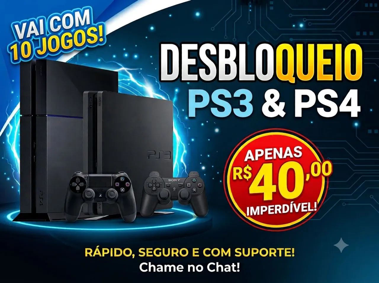 Faço desbl0quei0 de play4 e play3