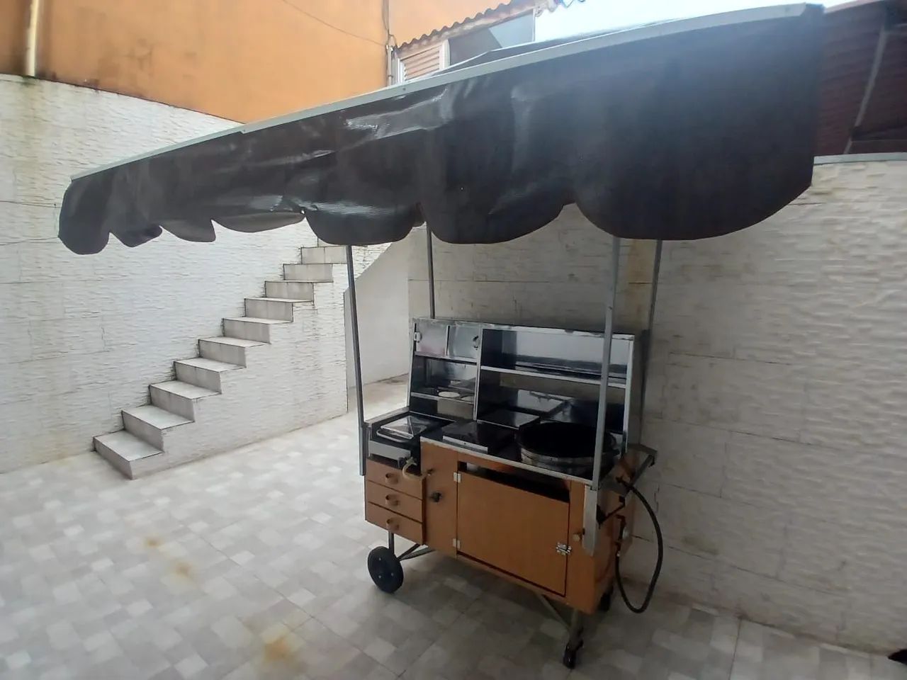 Carrinho de Lanches/ Hot dogs/  Inox - Pouco Usado - Completo