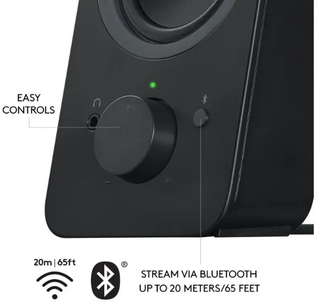 Caixa de som Bluetooth Logitech Z207 com Sistema 2.0 e conexão Bluetooth Nova Lacrada - Foto 5