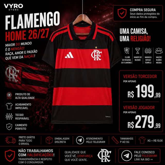 camisa do Flamengo - 2026