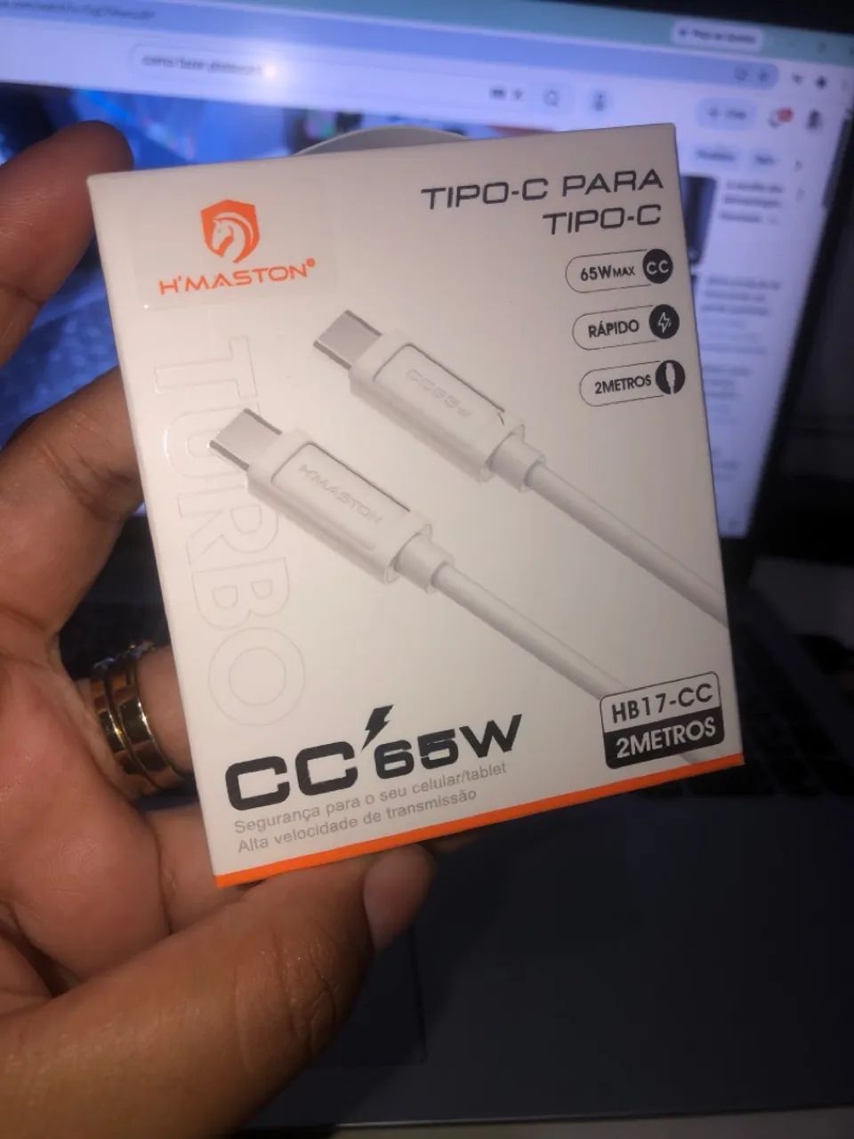 Cabo 2 metros para iPhone 15 tipo-c c