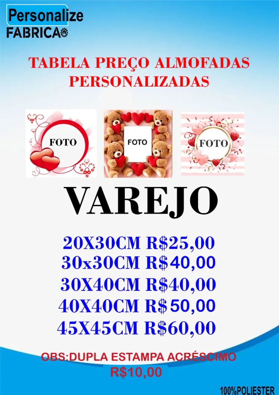 almofada personalizada