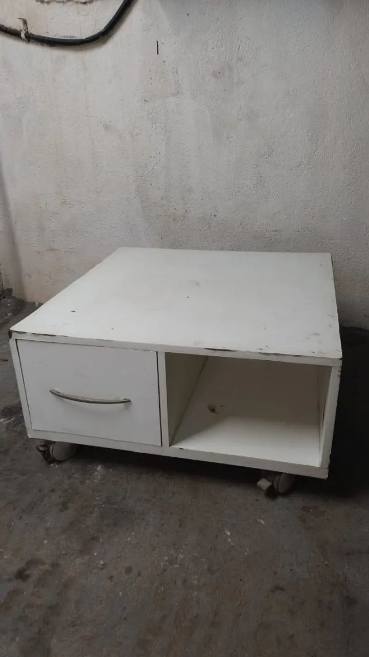 Móvel Mesa de centro com Rodizio, Quadrado 80x80x40 c Gaveta  - Foto 2