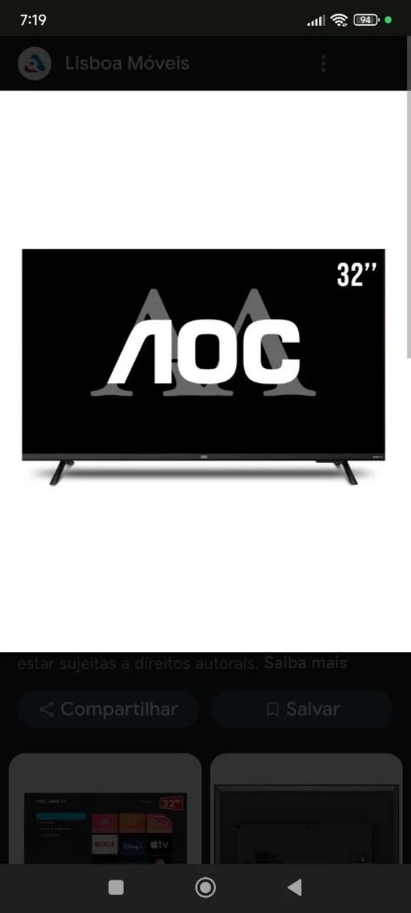 TV de 32 polegadas AOC funcionando perfeitamente sem nenhum defeito na imagem r$ 500 - Foto 2