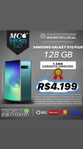 Samsung Galaxy s10+ plus 128gb branco, preto ou azul, lacrado com nf - Foto 5