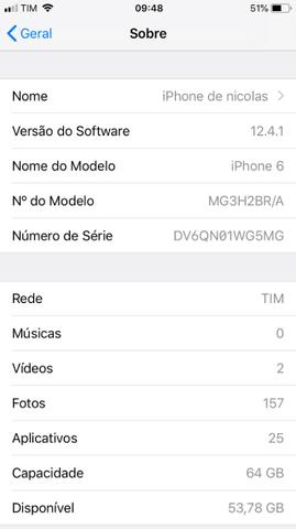 Iphone 6 64GB Spacial Gray/Cinza Espacial - Foto 4
