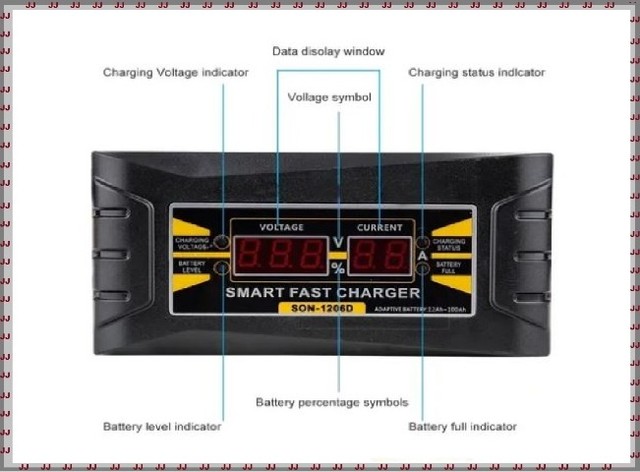 Carregador de baterias digital inteligente 12 volts de 6 a 10 aH - Foto 4