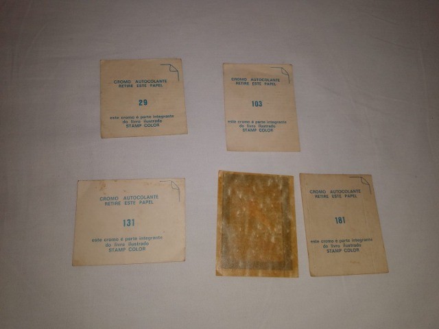 4 Figurinhas do Álbum Stamp Color 1983 raridade  - Foto 5