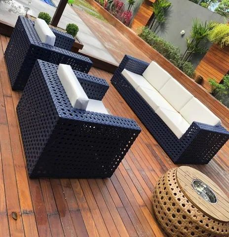 Sofá de fibra estrutura de ferro 