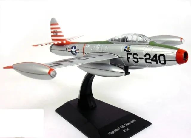 Jato de Combate Aviao De Combate A Jato Republic F-84 E Thunderjet Fascículo Miniatura