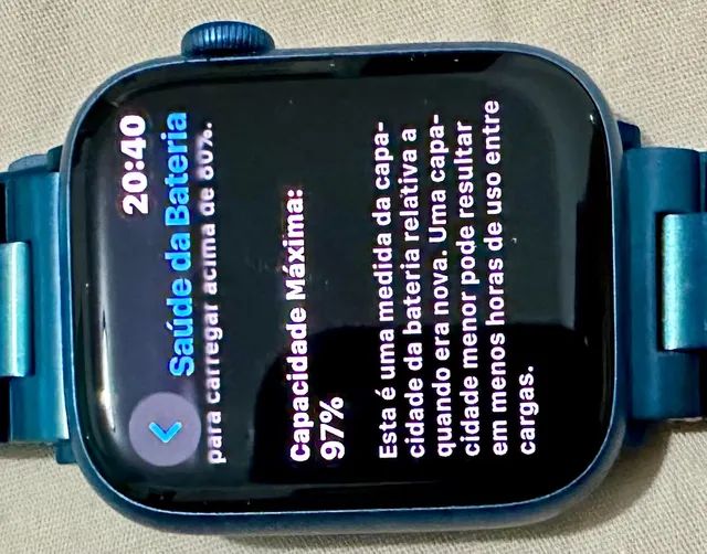 Apple Watch Series 7 45mm 32 Gb GPS - Azul com Caixa - Foto 2