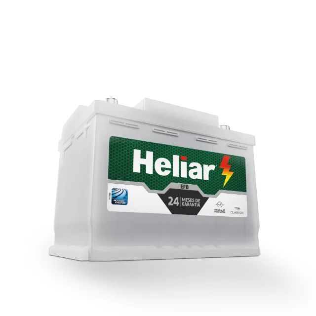 Bateria Para Carro Heliar Tenologia EFB de 60 AH com 2 Anos de Garantia - R$670,00 - Foto 2