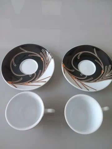 CONJUNTO DE 2 XÍCARAS E 2 PIRES MARCA DYNASTY. IMPORTADO. NOVO.  - Foto 2