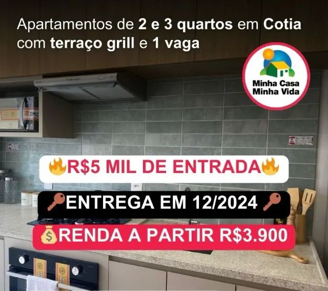 Captação de Apartamento a venda na Rodovia Raposo Tavares - do km 33,501 ao km 36,401 - lado ímpar, Vila São Francisco, Cotia, SP