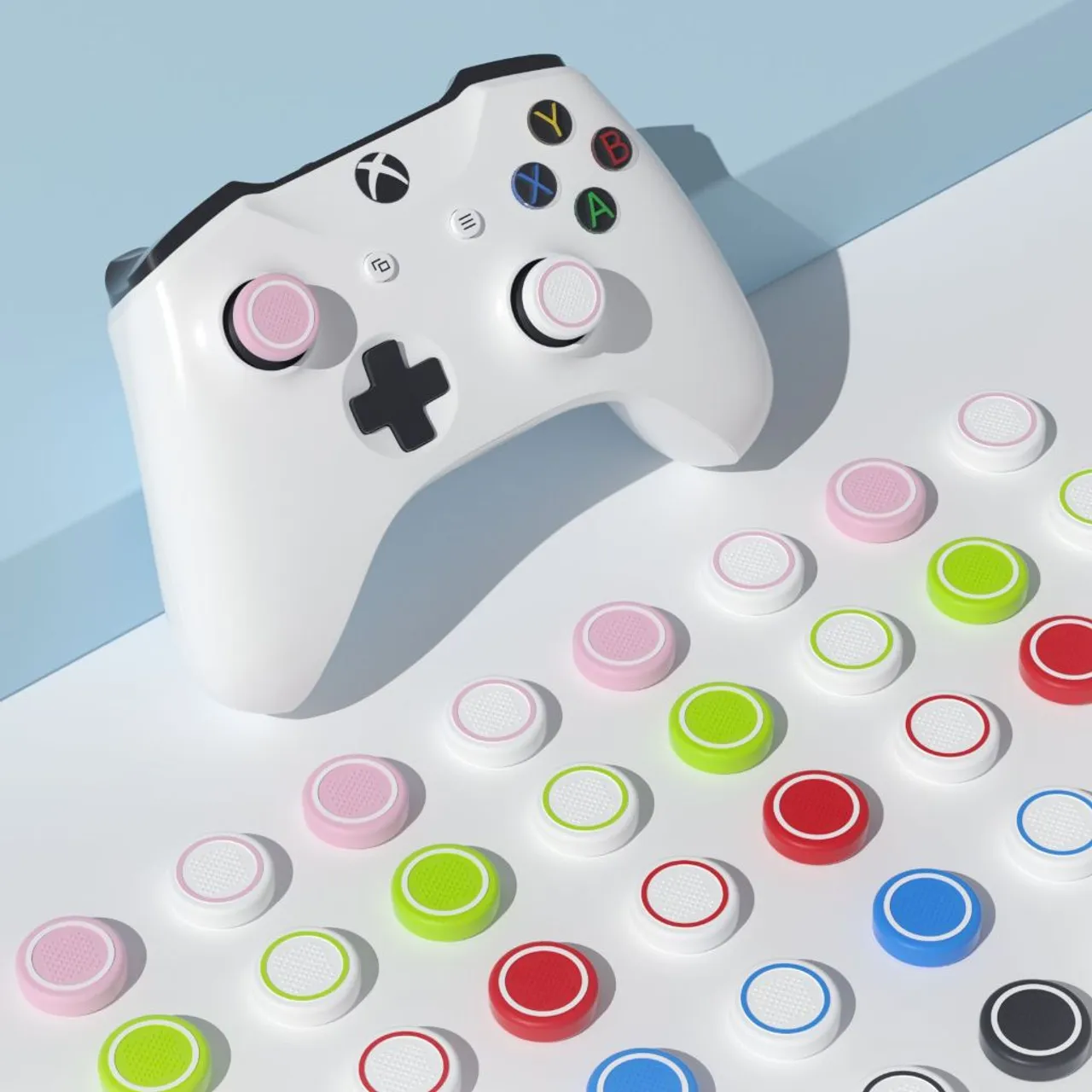 Par de grip borracha protetora para analógico de silicone de controle Xbox One, PS3, PS4