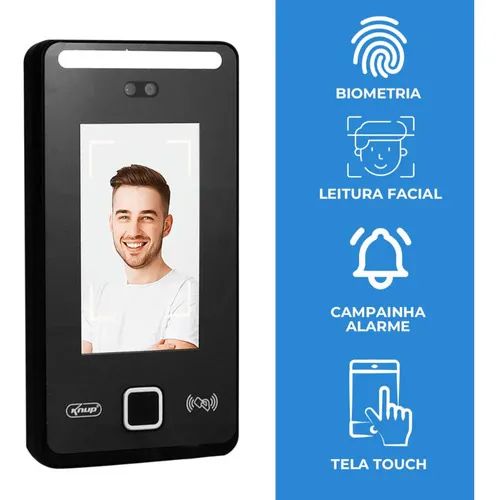 Relógio de ponto Leitor Digital Função Alarme Knup KP-RE1037 - Foto 2