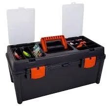  Caixa Plástica para Ferramenta com bandeja estojo Removível 24pol - Foto 2