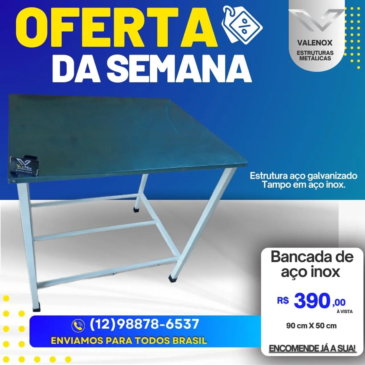 Mesa de aço inox 