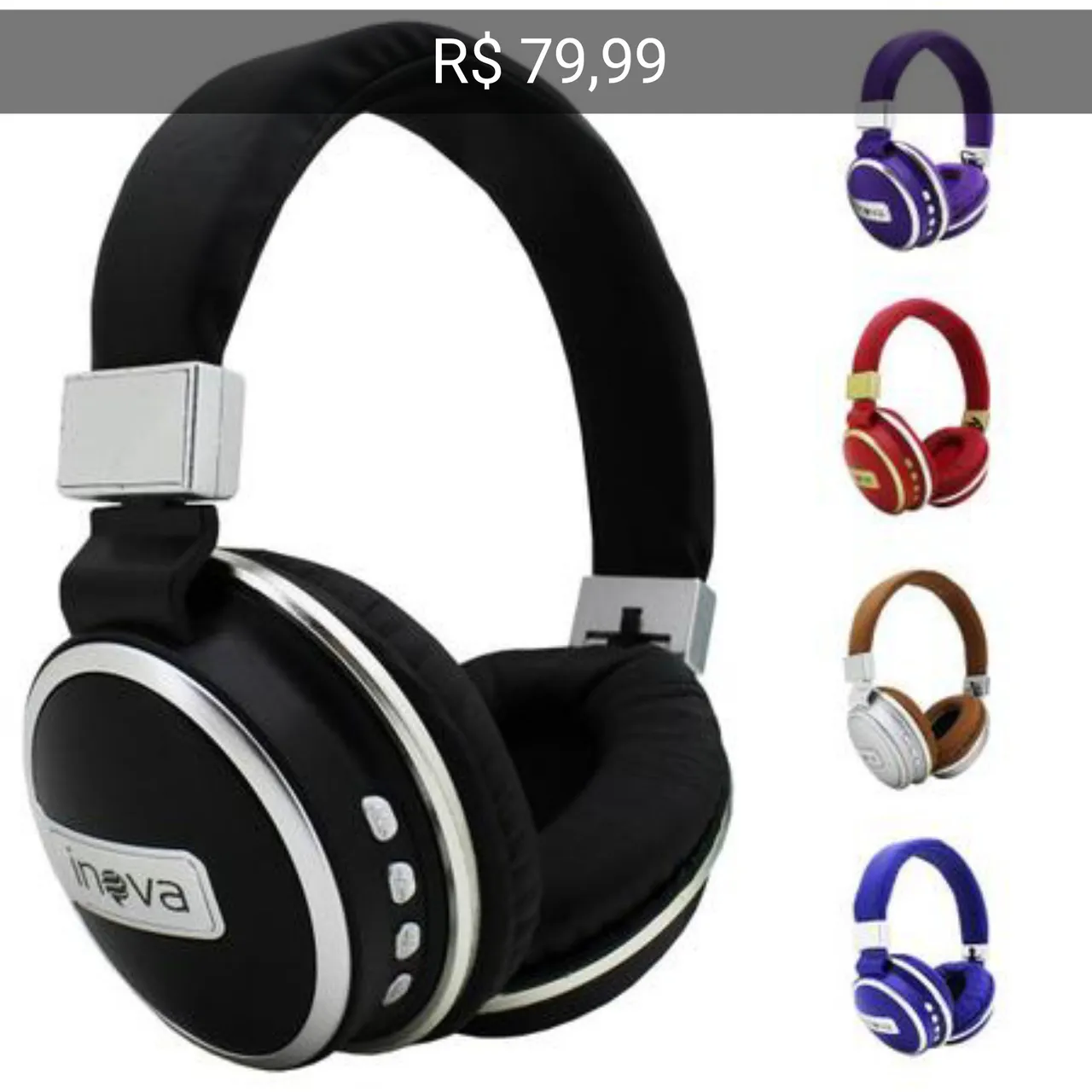 Fone de ouvido sem fio bluetooth headphone